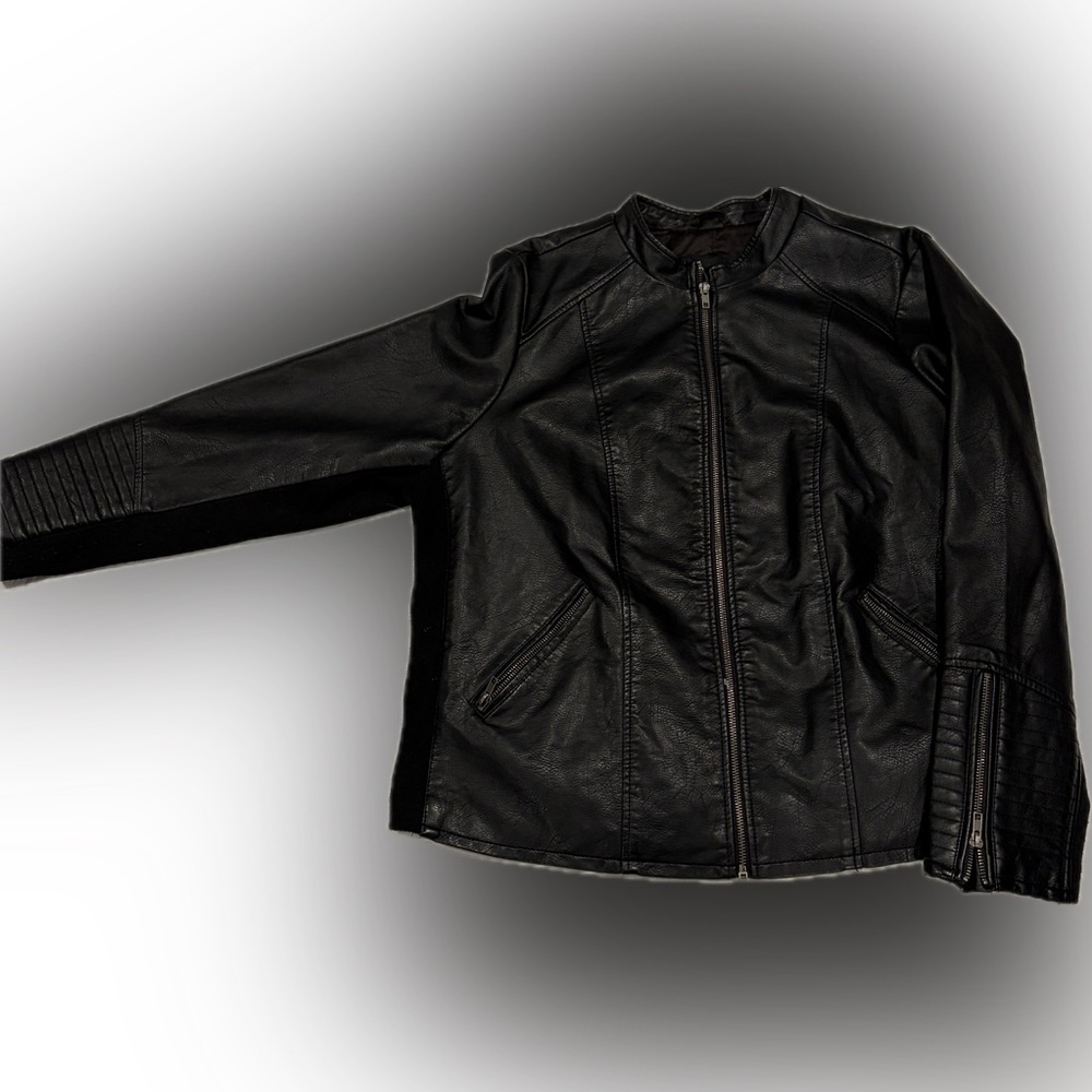 Torrid Black Vegan Leather Moto Jacket – Size 3 (Plus Size 3X / Fits 22–24)